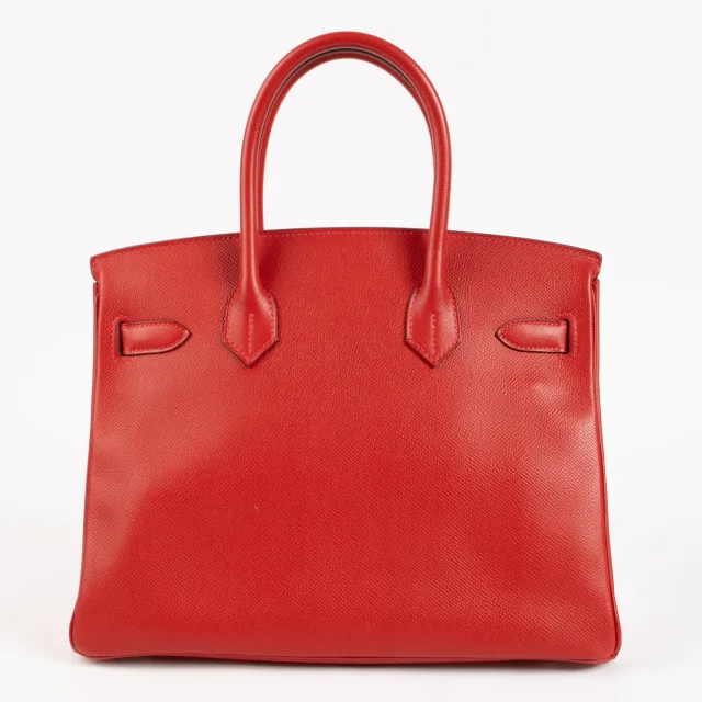 Hermès Birkin 30 Rouge Casaque Epsom PHW in Red Epsom leather from Labellov, photo 4 of 12