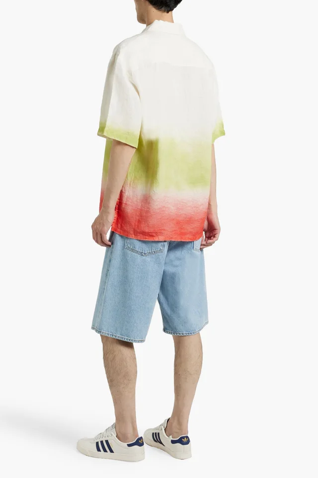 The Elder Statesman Gradient Linen Shirt in Ivory, photo 2 of 2 from THE OUTNET