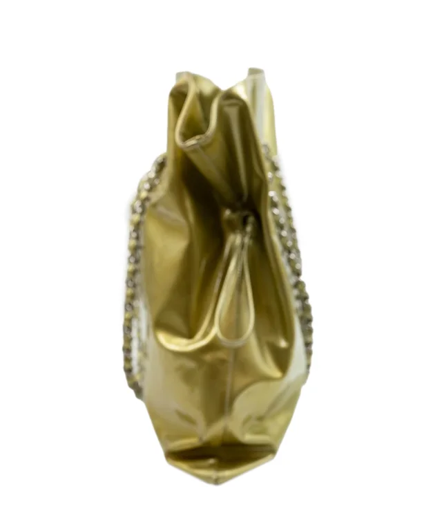 Chanel vinyl gold tote bag with large CC logo crystal diamante detailing in Gold from Luxury Promise, photo 2 of 7