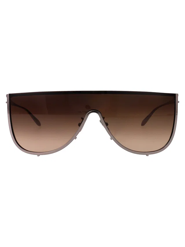 Alaïa Aa0094s Metal Frame Shield Sunglasses — Brown in Brown from HEWI