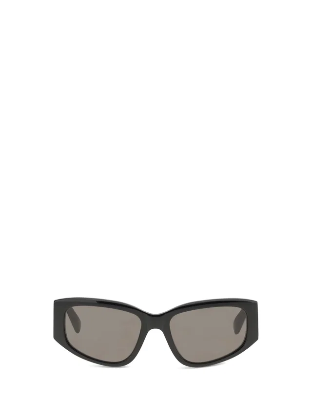 Balenciaga 858833t0039 Rectangular Acetate Sunglasses — Black in Black Nylon from HEWI
