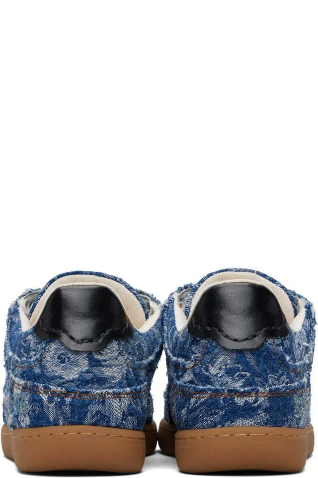 GANNI Blue Denim Tapestry Sneakers, photo 2 of 5 from SSENSE