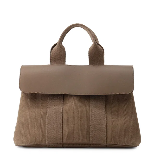 Hermès Valparaiso Etoupe Toile Chevrons Leather Size PM in Taupe Leather from GALLERY RARE