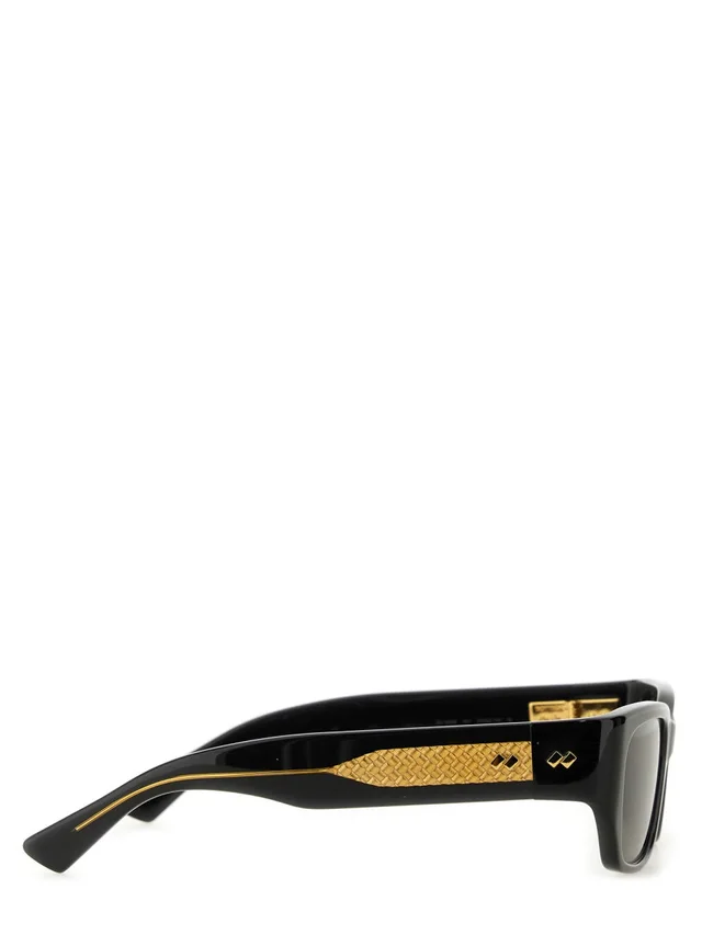 Bottega Veneta 841186_v2q301049 Sunglasses — Black Acetate in Black Woven leather from HEWI, photo 2 of 2