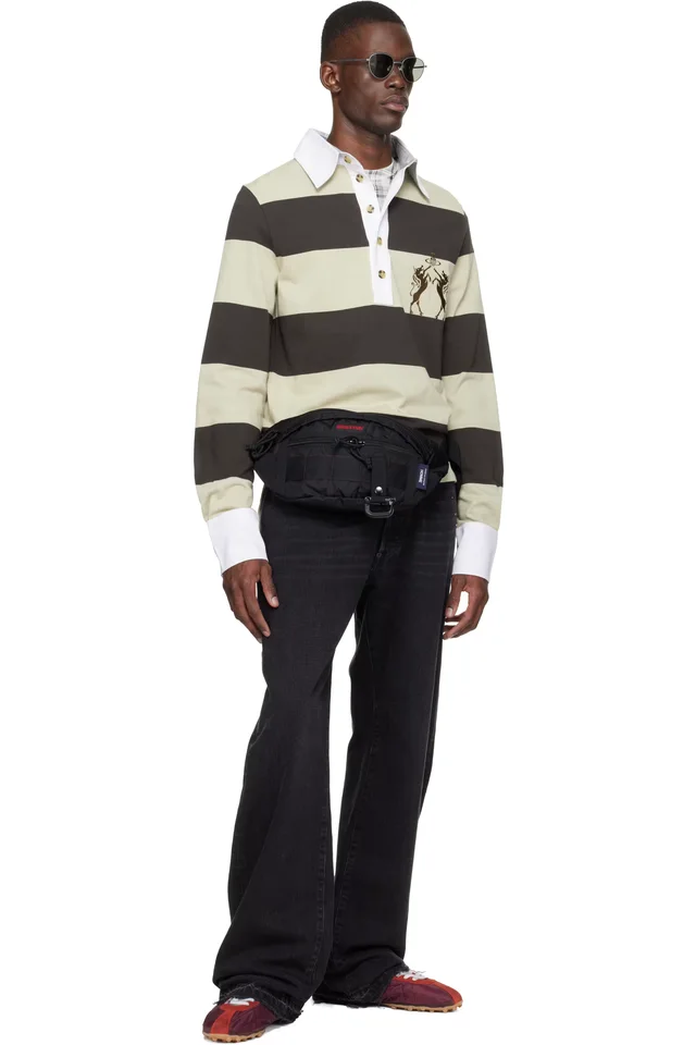 Comme des Garçons Homme Black BRIEFING Edition Nylon Diamond Rip Belt Bag, photo 4 of 4 from SSENSE