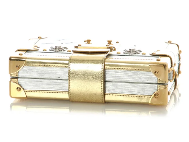 Louis Vuitton Silver and Gold Epi Petite Malle in Gold Leather from Ann's Fabulous Finds, photo 7 of 9