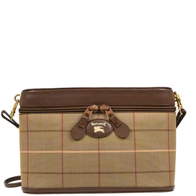 Burberrys Beige Canvas Burberry Check Shoulder Bag in Beige Canvas from AMORE Vintage Tokyo