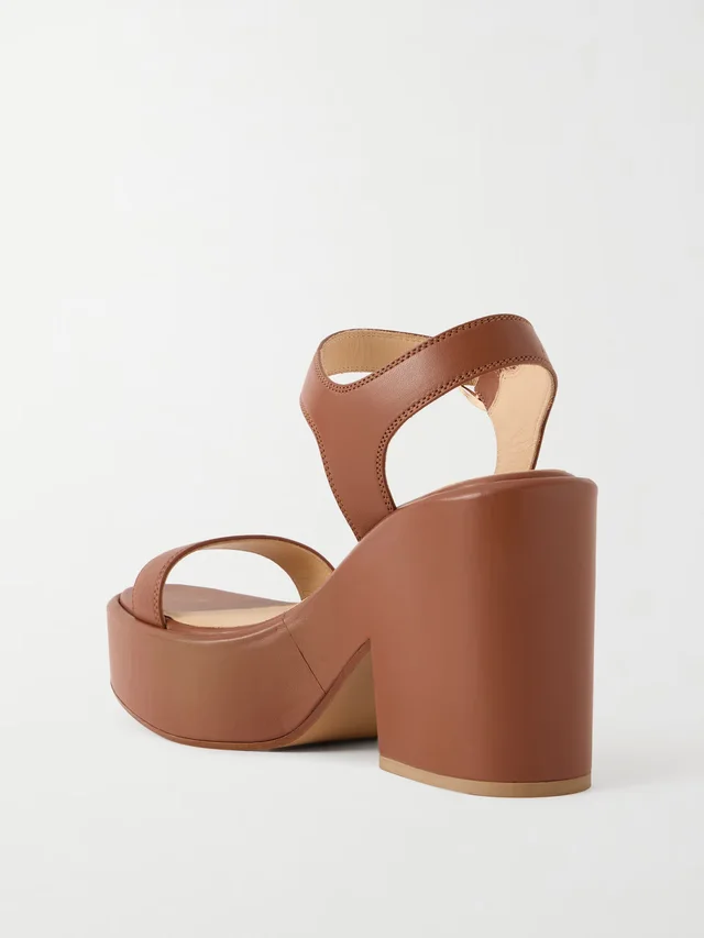 GABRIELA HEARST Iman100 leather platform sandals in Beige, photo 2 of 2 from NET-A-PORTER (Canada)