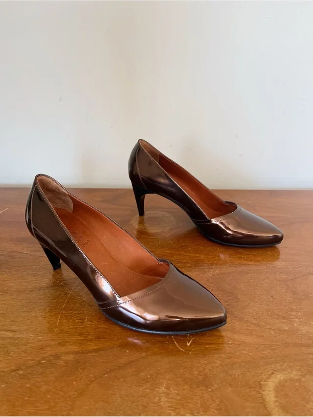 Lanvin Hiver 2009 (Fall / Winter) Patent Pumps Heels Designer Copper Brown in brown|red Patent leather from Poshmark