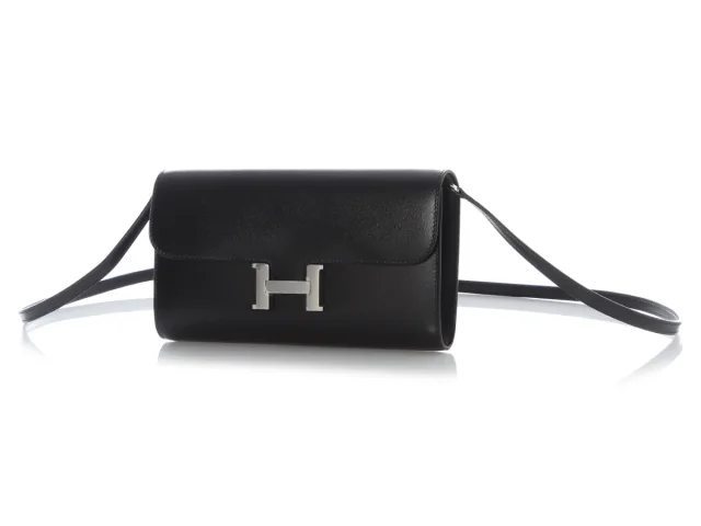 Hermès Black Box Calfskin Constance To Go in Black Calfskin from Ann's Fabulous Finds, photo 2 of 10