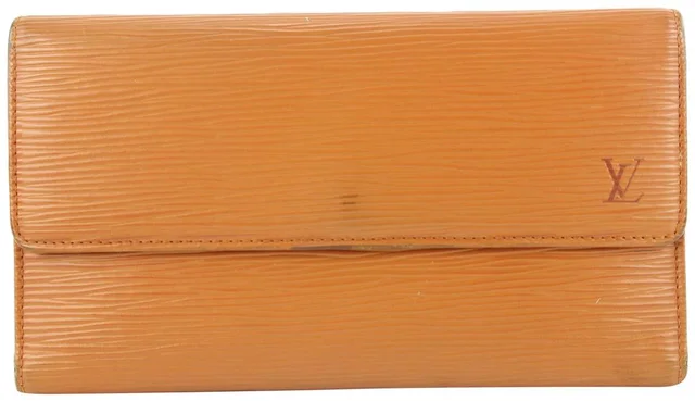 Louis Vuitton Brown Epi Leather Porte Tresor Trifold Long Wallet in Brown Leather from Bagriculture