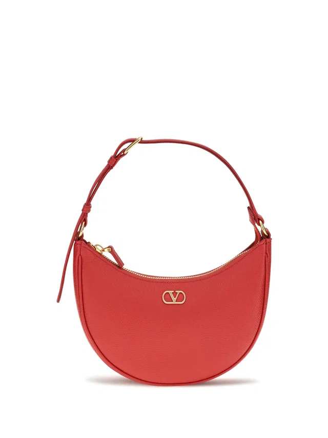 Valentino Garavani Hobo Bag — Red Calf Leather Bos Taurus in Red Calfskin from HEWI