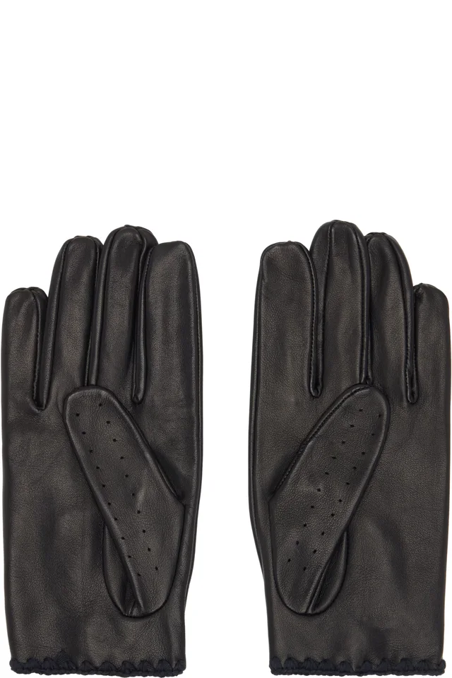 Ernest W. Baker Black Driving Gloves, photo 2 of 3 from SSENSE