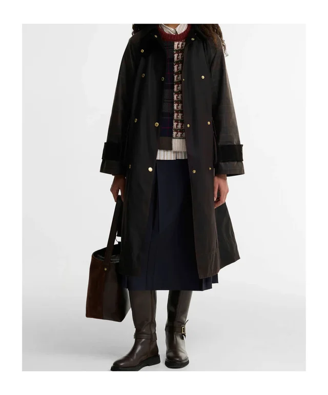 Barbour Elva Waxed Trench Coat, photo 2 of 4 from SENSER