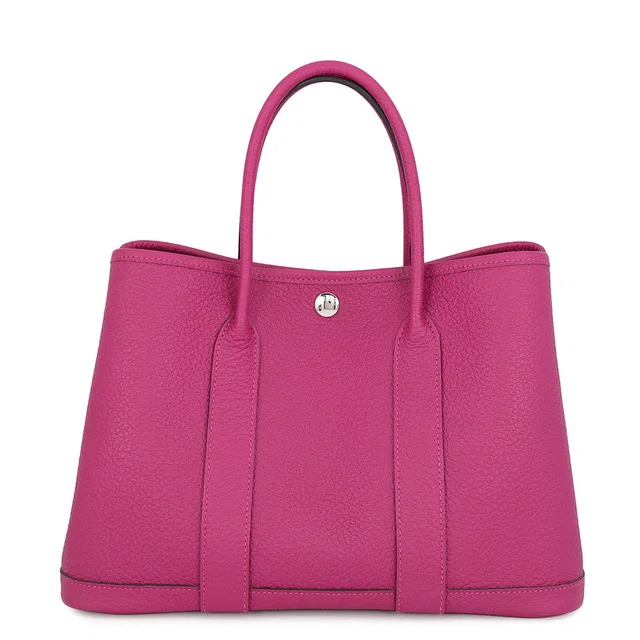 Hermès Garden Party Rose Purple Negonda Leather Size TPM in Pink Leather from GALLERY RARE