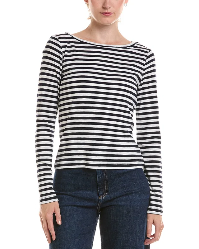 NIC+ZOE Stripe Cape Rib Modern Boat T-Shirt, image 1 of 1 from Gilt