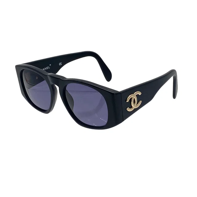 Chanel Vintage Cocomark Sunglasses Black Eyewear in Black from Luxury Promise