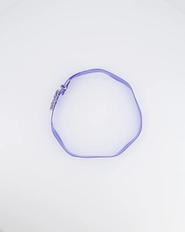 Chanel 18C Blue PVC Belt with Silver CC Chain Logo Buckle 65cm in Blue from Sellier, photo 4 of 8
