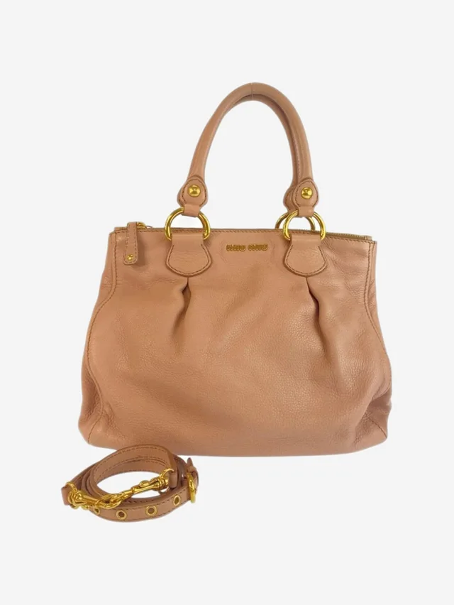 Miu Miu Pink Vitello leather 2way bag in Pink Leather from Sign of the Times