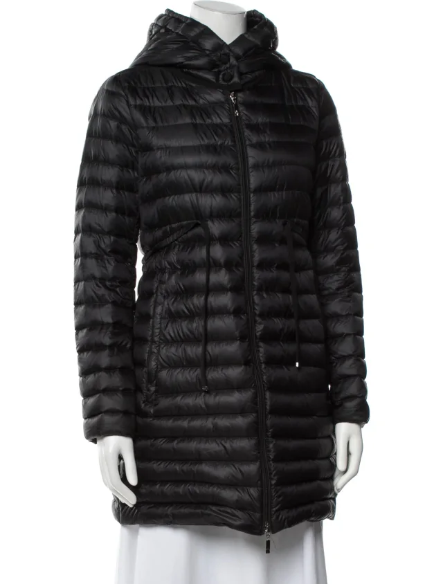 Moncler Nylon Down Jacket in black Nylon from The RealReal