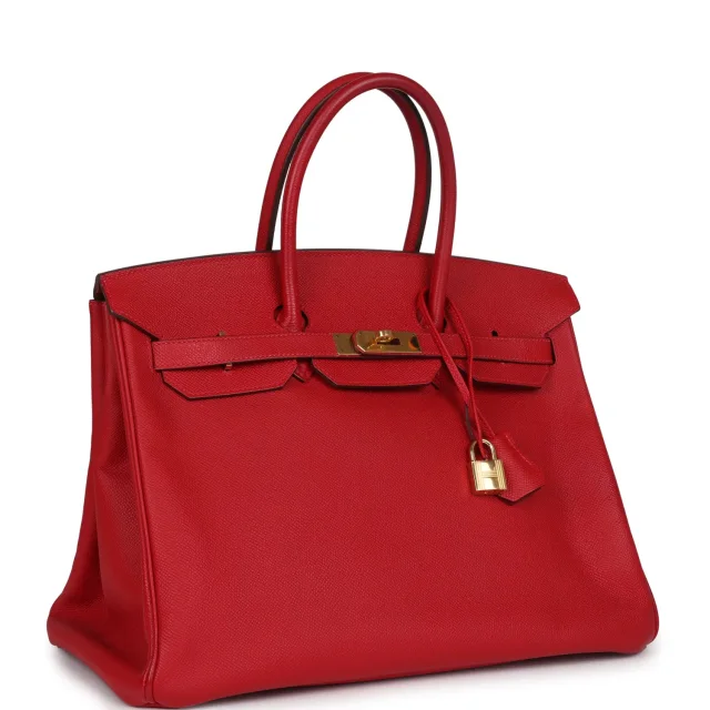 Hermès Birkin 35 Rouge Casaque Epsom Gold Hardware in Red Epsom leather from Madison Avenue Couture, photo 2 of 9