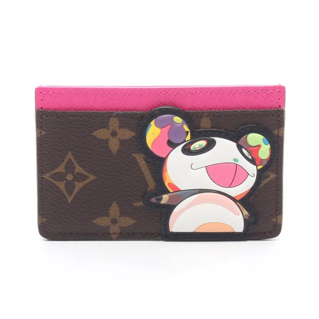 Card Case LV TM Simple Monogram Panda Leather LV Takashi Murakami in Leather from The Reluxe