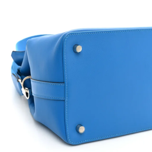 Hermès Swift Toolbox 20 Bleu Hydra in Blue Swift leather from FASHIONPHILE, photo 9 of 10