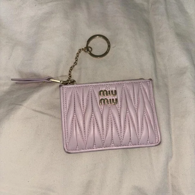 Miu Miu Women's Wallets - Pink/Purple in purple|pink from Depop, photo 1 of 1