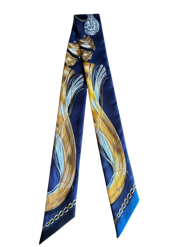 19. Hermes Silk Twilly in Silk from Luxury Promise