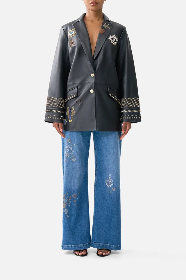 Camilla eBoutique LEATHER JACKET WITH YOKE AMULETS AND ALCHEMY from CAMILLA, photo 1 of 1