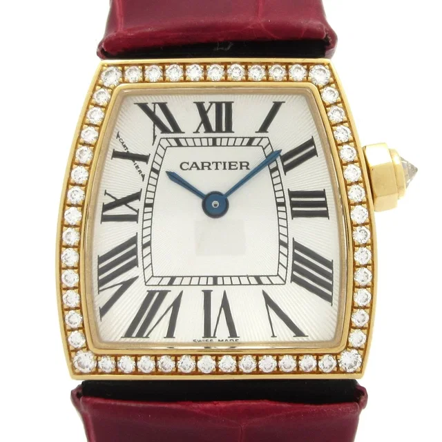 Cartier Watch la Dona SM Silver in Silver Leather from The Reluxe