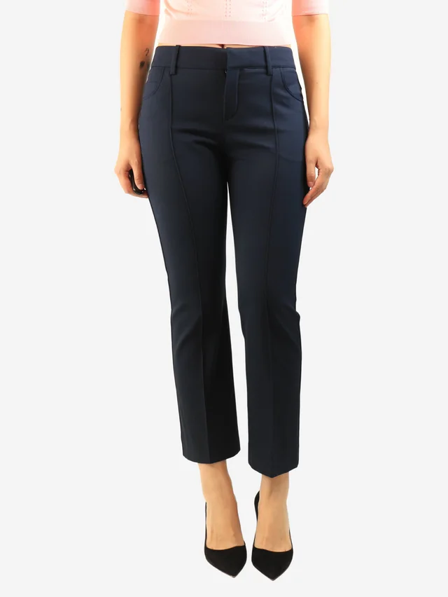 Chloé Navy wool trousers - size UK 10 in Navy Wool from Sign of the Times