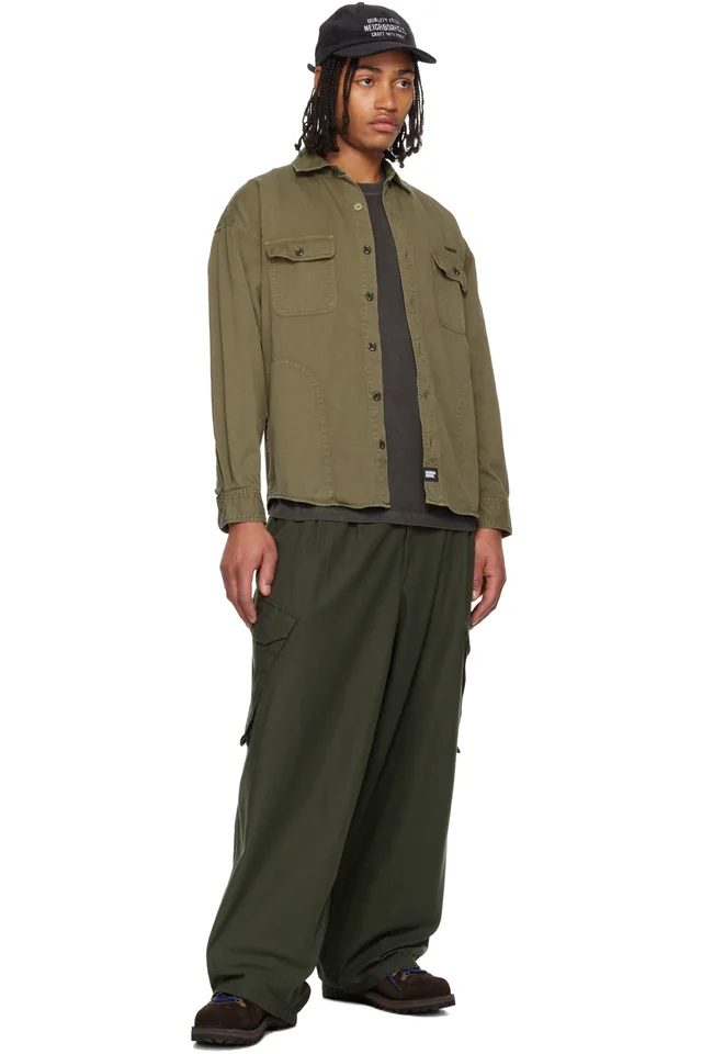 Neighborhood Khaki Garment Dyed Shirt, photo 4 of 4 from SSENSE