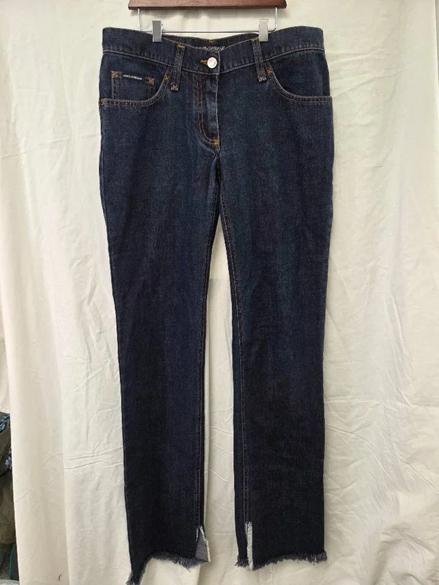 Dolce & Gabbana straight leg jeans blue Size: S in Blue Denim from Oxfam Online Shop