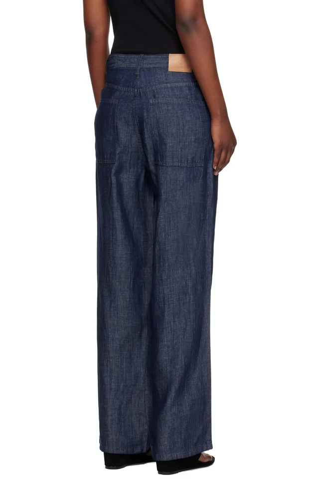 LE17SEPTEMBRE Navy Straight Denim Jeans, photo 3 of 4 from SSENSE