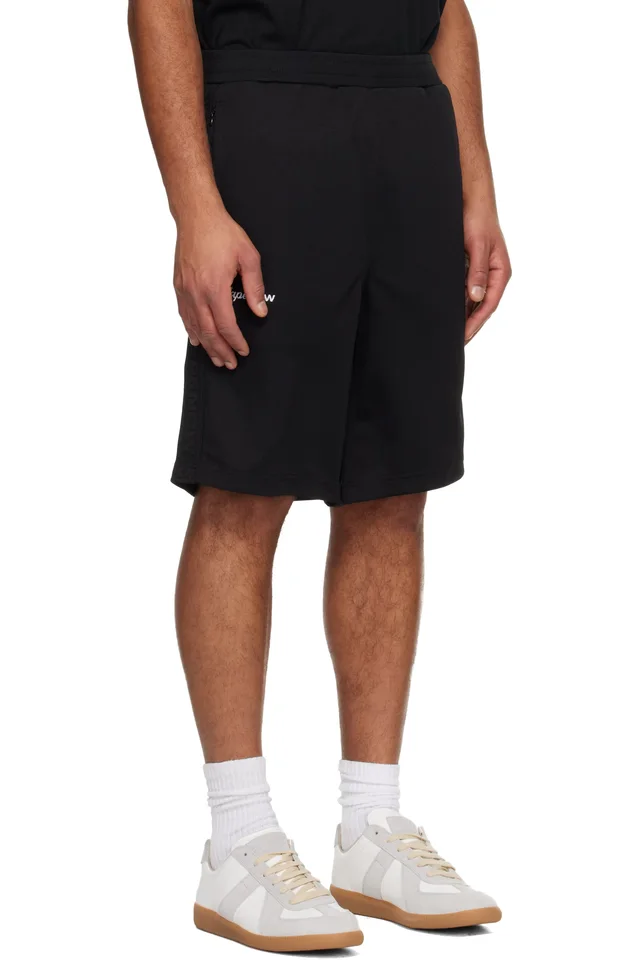 AAPE by A Bathing Ape Black 'AAPENOW' Sweat Shorts, photo 2 of 4 from SSENSE