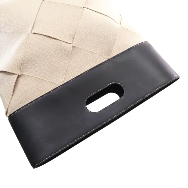 Bottega Veneta Small Canvas French Calfskin Slip Tote in Beige Calfskin from Designer Revival, photo 12 of 13