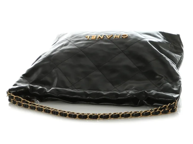 Chanel Quilted Shiny Calfskin 22 in Black Calfskin from Ann's Fabulous Finds, photo 8 of 10