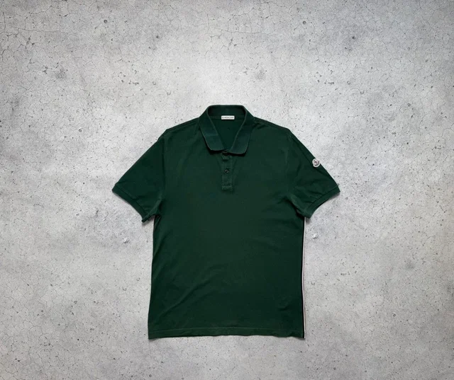 Moncler Luxury Polo Shirt Maglia Polo Manica Corta Green, Men's (Size Medium) in green from Grailed