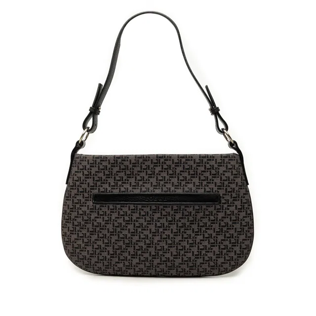 Gray LOEWE Printed Canvas Hobo in Grey Canvas from Designer Revival