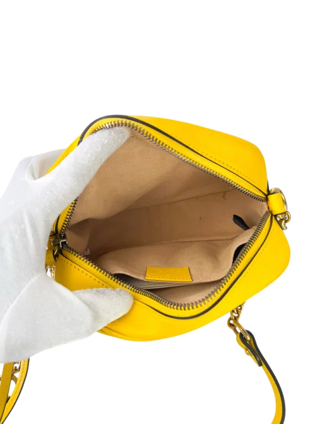 Gucci Mini Marmont Camera Bag in Yellow Leather from Season 2 Consign, photo 3 of 3