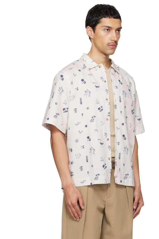 Paul Smith Off-White S/S Casual Fit Shirt, photo 2 of 4 from SSENSE
