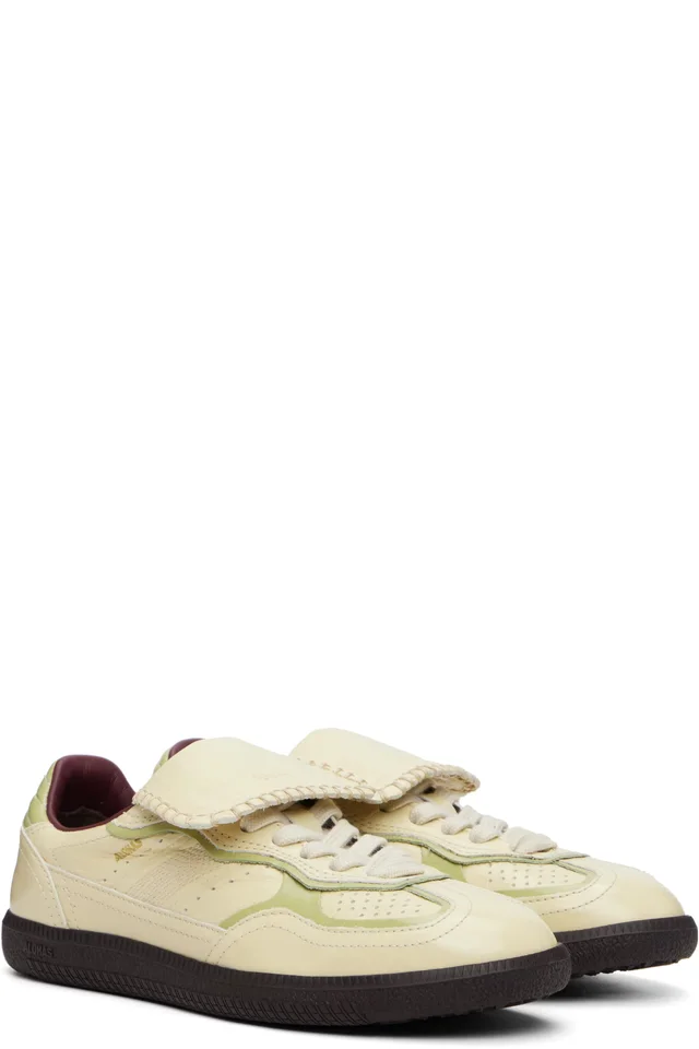 Alohas Beige Tb.490 Club Leather Sneakers, photo 4 of 5 from SSENSE