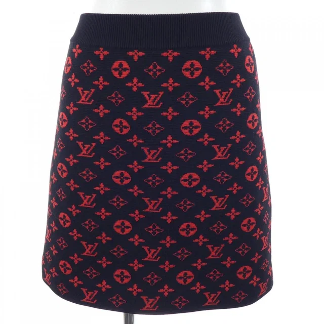 Louis Vuitton Monogram Wool Knit A-Line Skirt in Wool from The Reluxe