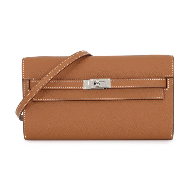Hermès Kelly wallet long to go Gold Epsom in Gold Epsom leather from GALLERY RARE