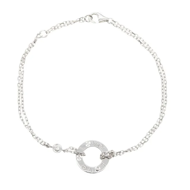 Cartier 18k Silver Diamond Love Charm Bracelet in silver|gray from Poshmark