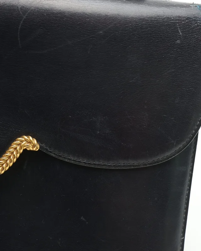 Hermès Box Sac Vasco Top Handle Bag in Box leather from A Retro Tale, photo 8 of 15
