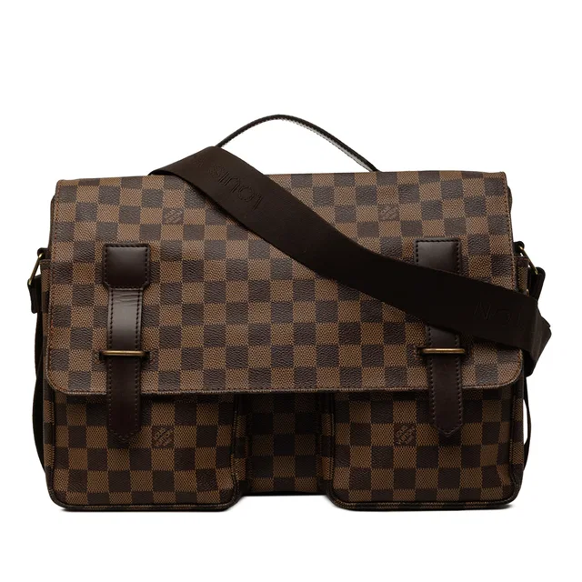 Brown Louis Vuitton Damier Ebene Broadway Satchel in Brown Canvas from Designer Revival