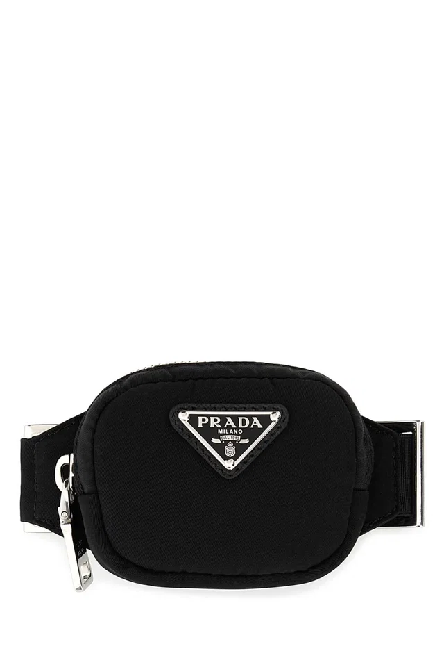 Prada Nylon Belt Bag — Black Poliammide Riciclata Wallet in Black Nylon from HEWI