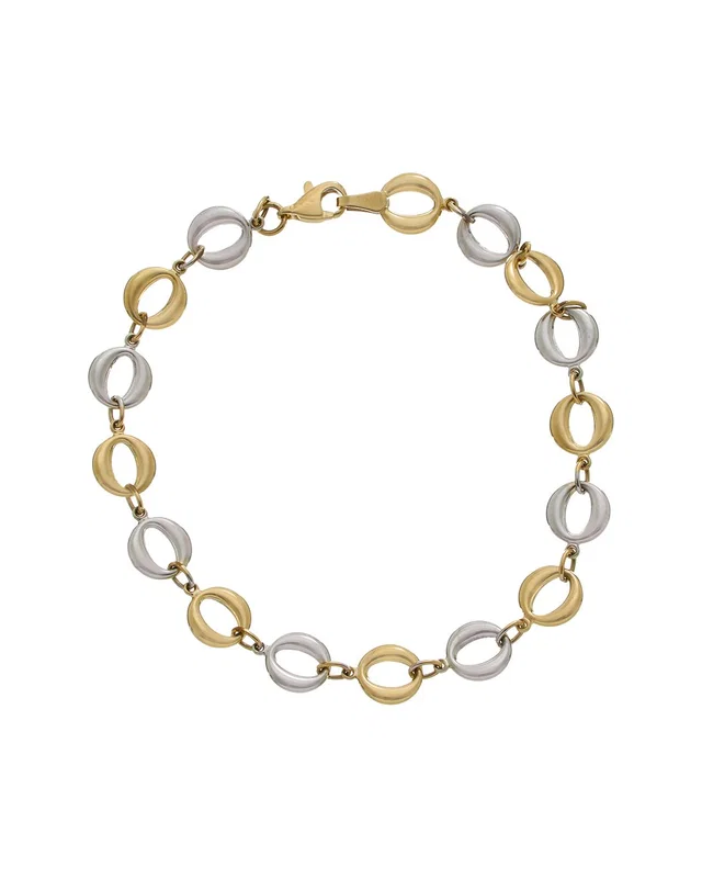 Italian Gold 10K Puff Circle Bracelet, image 1 of 1 from Rue La La